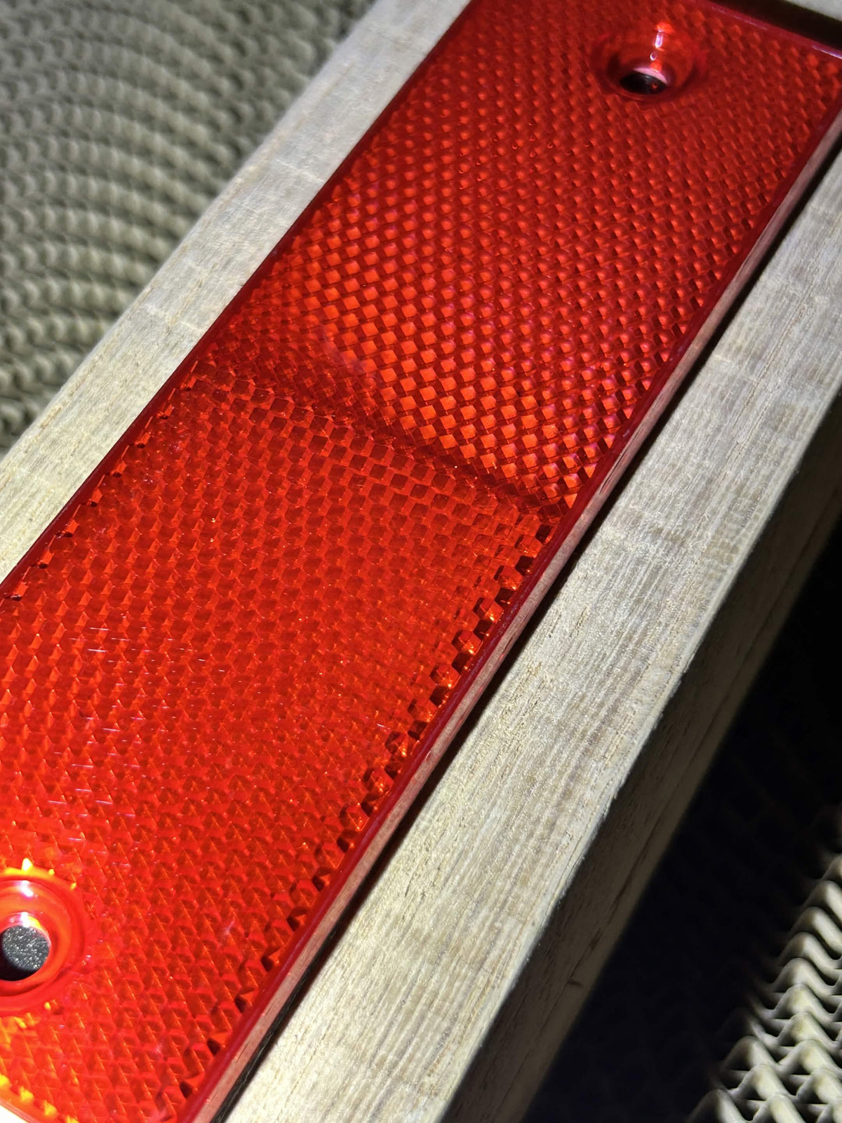 Wooden Post Rectangle Reflectors